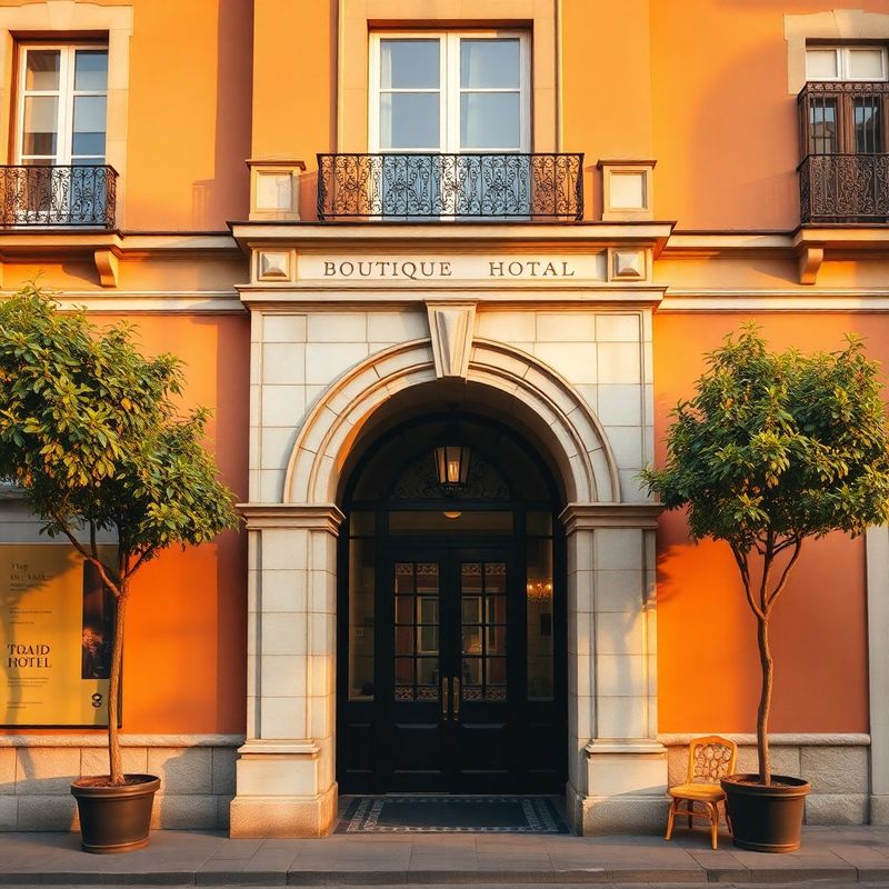 The 1921 facade of Stoneaorbit on Calle de Alcalá in warm afternoon light